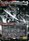 Jor Kadeen, First Goldwarden (Borderless) (Step-and-Compleat Foil) (ONE-462) - Phyrexia: All Will Be One: (Showcase) Foil