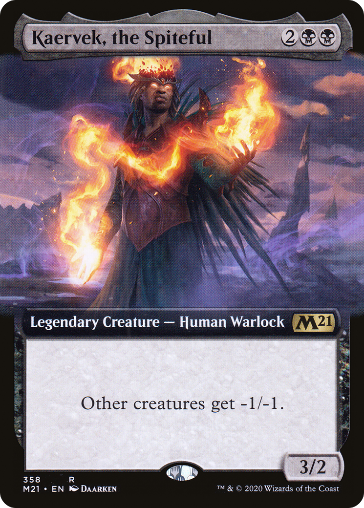 Kaervek, the Spiteful (Extended Art) (M21-358) - Core Set 2021: (Extended Art) Foil