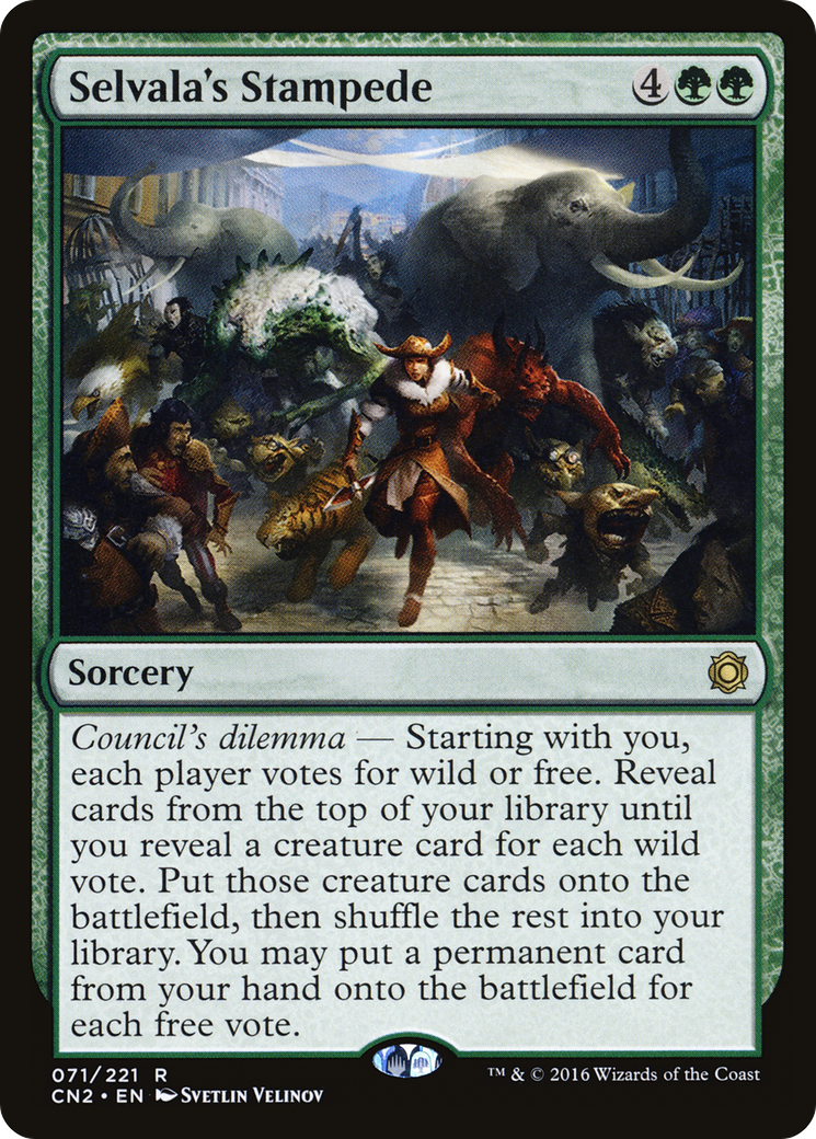 Selvala's Stampede (CN2-071) - Conspiracy: Take the Crown Foil