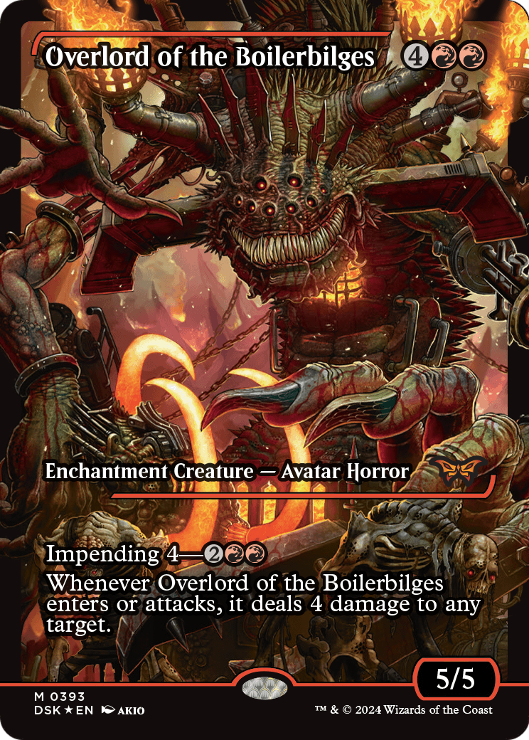 Overlord of the Boilerbilges (Showcase) (DSK-393) - Duskmourn: House of Horror: (Showcase) Foil