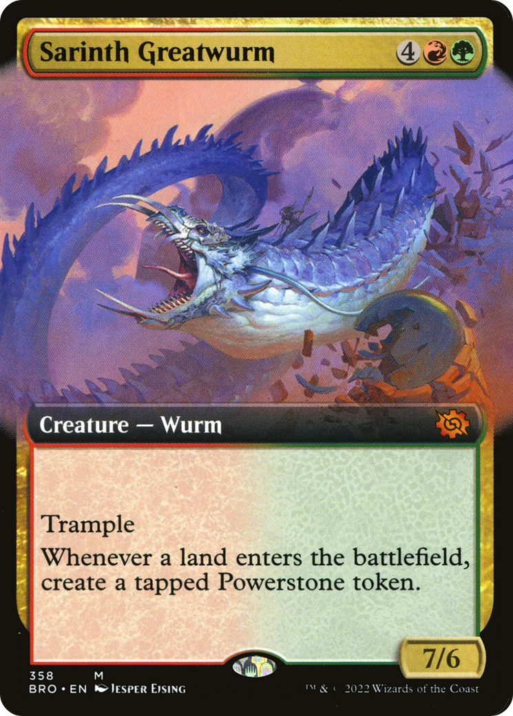 Sarinth Greatwurm (Extended Art) (BRO-358) - The Brothers' War: (Extended Art)