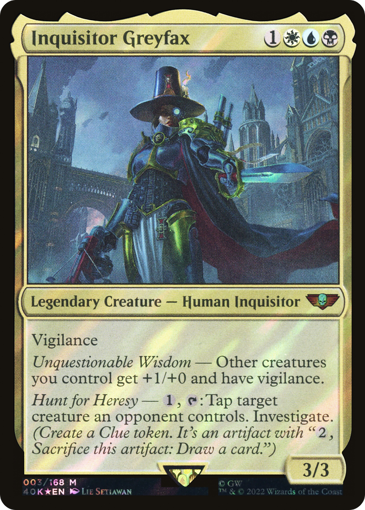 Inquisitor Greyfax (Surge Foil) (40K-003) - Warhammer 40,000 Commander Foil