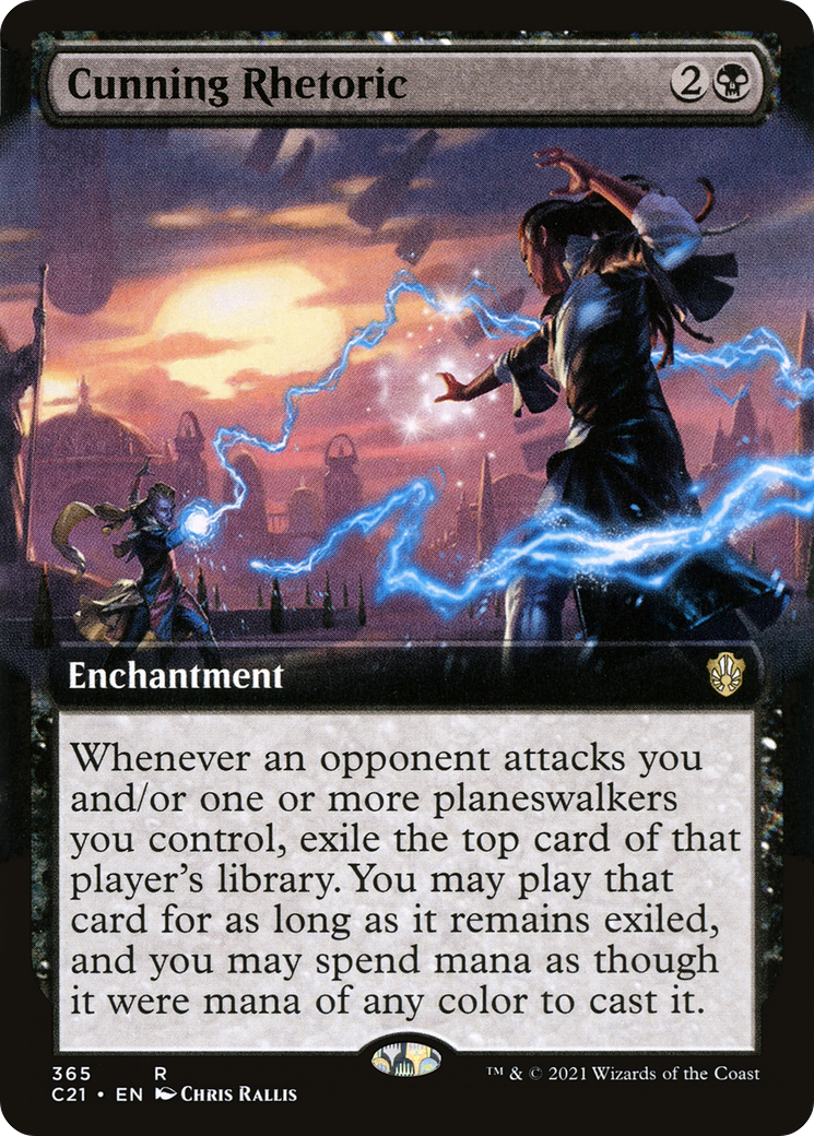 Cunning Rhetoric (Extended Art) (C21-365) - Commander 2021: (Extended Art)