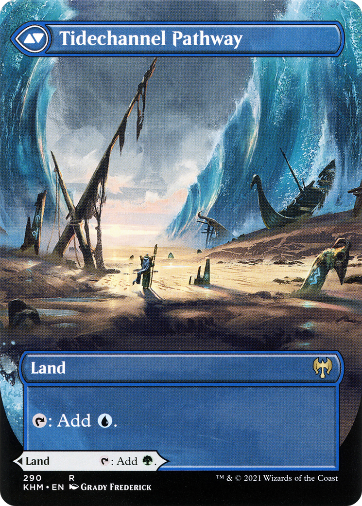 Barkchannel Pathway (Borderless) (KHM-290) - Kaldheim: (Showcase) Foil