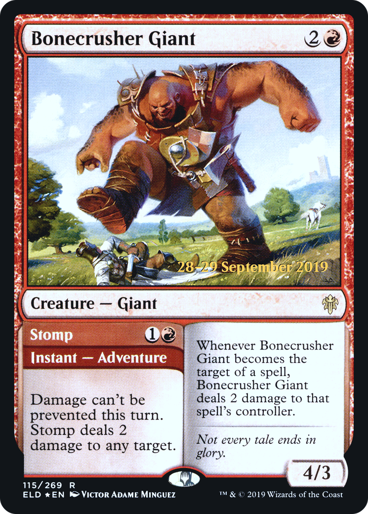 Bonecrusher Giant (PRE-115S) - Throne of Eldraine Promos Foil