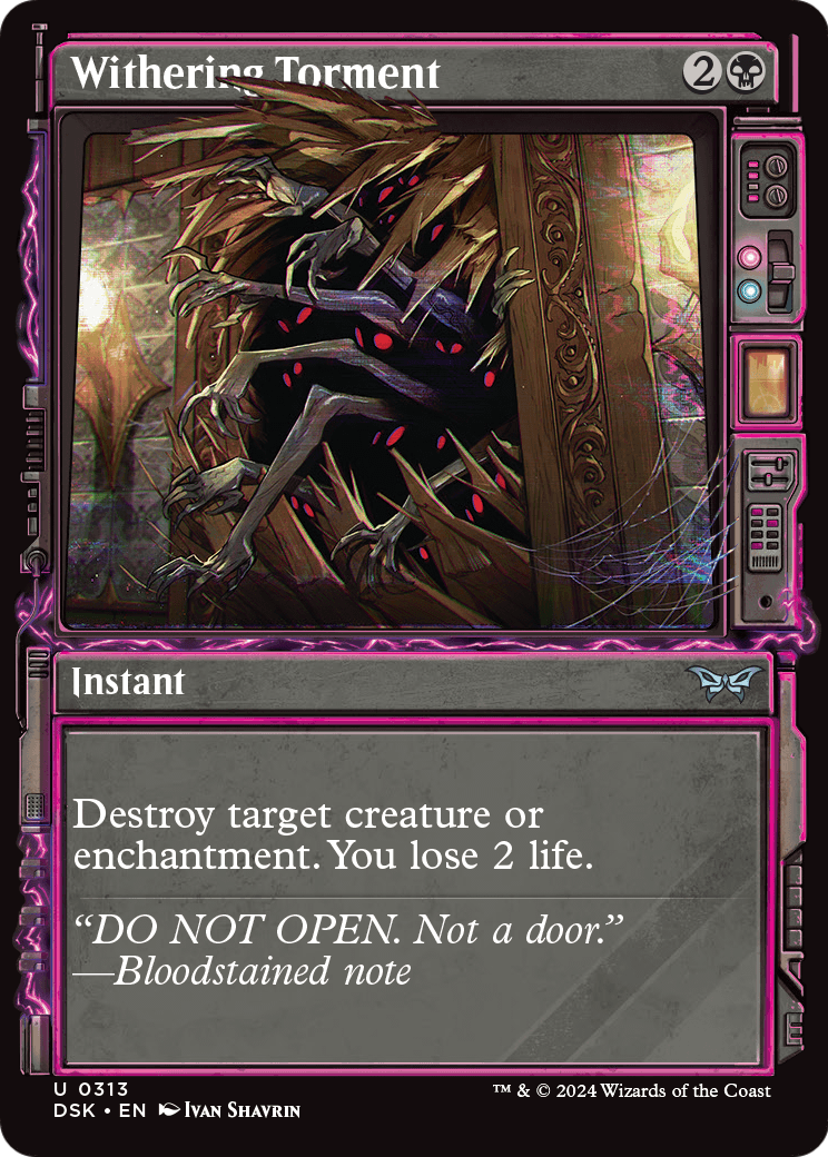 Withering Torment (Showcase) (DSK-313) - Duskmourn: House of Horror: (Showcase) Foil