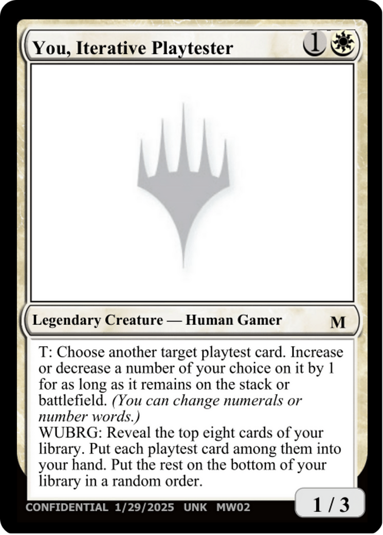 You, Iterative Playtester (UNK-) - Un-Known Event Playtest Cards