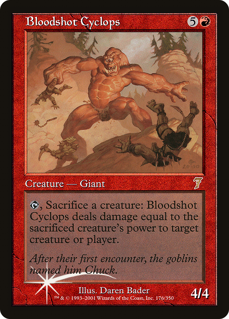 Bloodshot Cyclops (7ED-176★) - 7th Edition Foil
