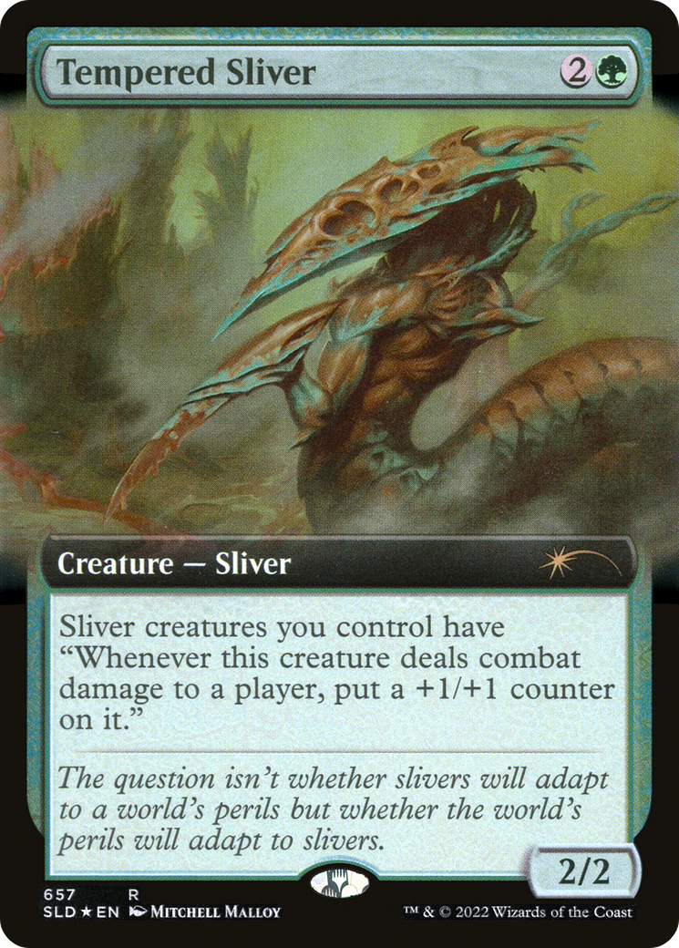 Tempered Sliver (Extended Art) (SLD-657) - Secret Lair Drop: (Extended Art) Foil