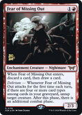 Fear of Missing Out (PRE-136) - Duskmourn: House of Horror Promos: (enchantment) Foil
