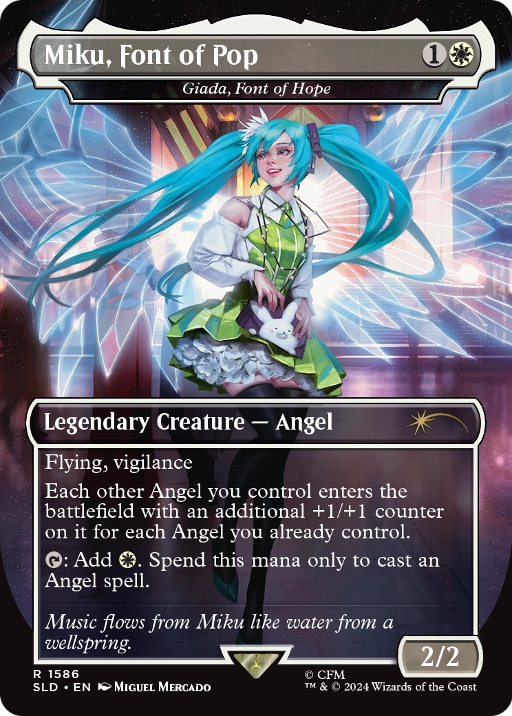 Miku, Font of Pop - Giada, Font of Hope (SLD-1586) - Secret Lair Drop / Miku, Font of Pop (Borderless)