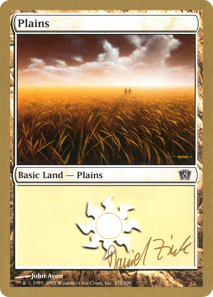 Plains (331) - 2003 Daniel Zink (8ED) (WCD-) - World Championship Decks 2003