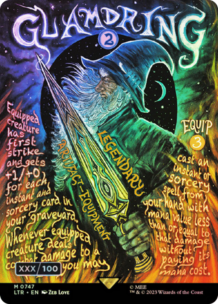 Glamdring (Borderless Poster) (Serial Numbered) (LTR-747) - The Lord of the Rings: Tales of Middle-earth Foil
