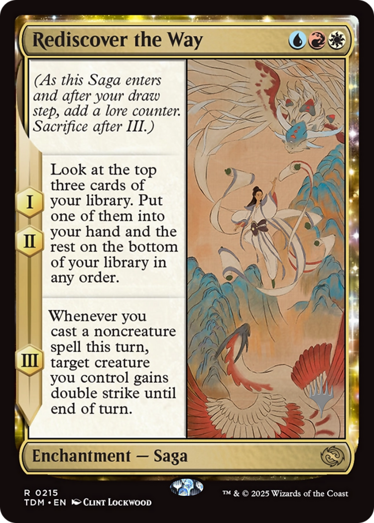 Rediscover the Way (PPTDM-215) - Promo Pack: Tarkir: Dragonstorm: (enchantment) Foil
