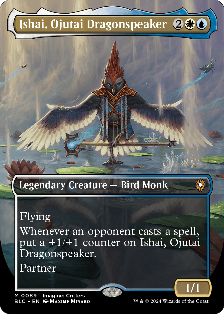 Ishai, Ojutai Dragonspeaker (Borderless) (BLC-089) - Bloomburrow Commander