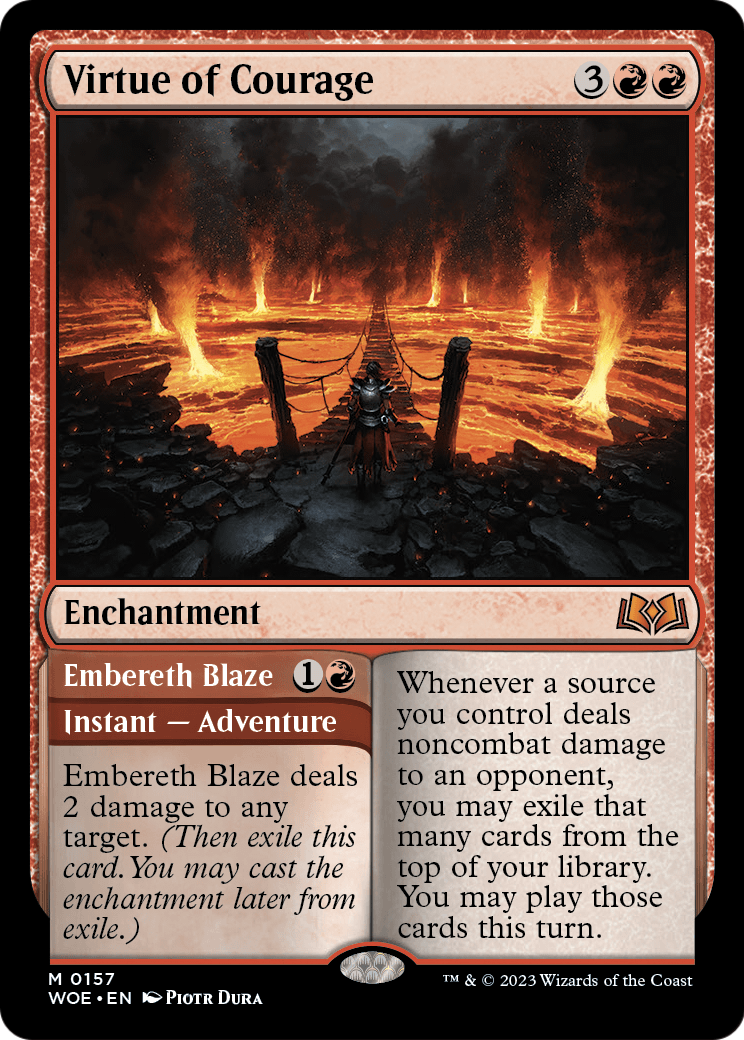 Virtue of Courage (WOE-157) - Wilds of Eldraine