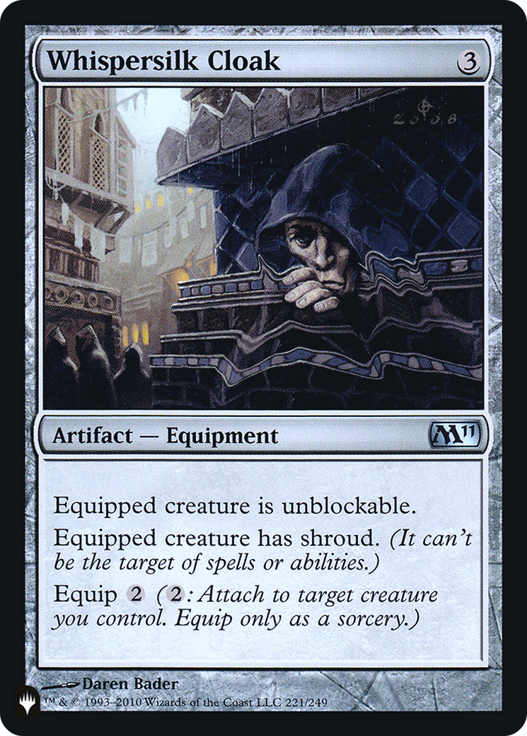 Whispersilk Cloak (M11) (LIST-M11-221) - The List Foil