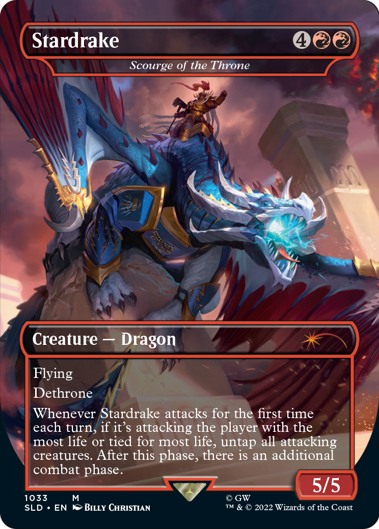 Stardrake - Scourge of the Throne (Borderless) (SLD-1033) - Secret Lair Drop / Stardrake
