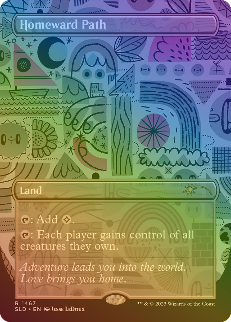 Homeward Path (Rainbow Foil) (SLD-1467) - Secret Lair Drop (Borderless) Foil