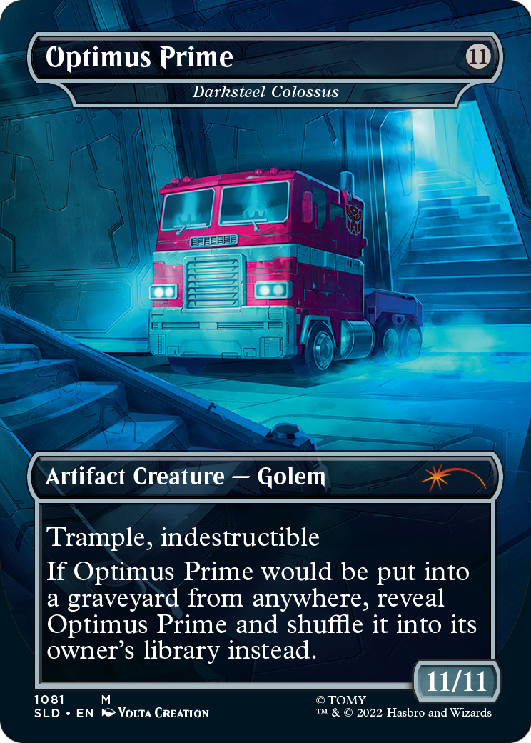 Optimus Prime - Darksteel Colossus (SLD-1081) - Secret Lair Drop (Borderless) Foil