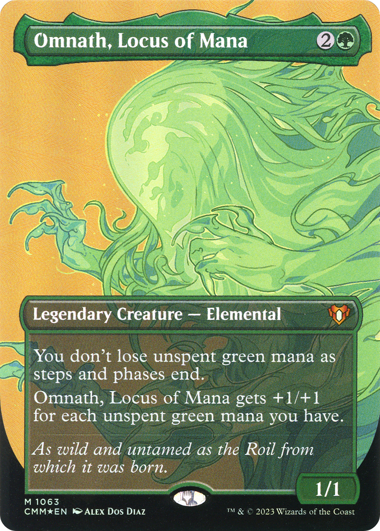 Omnath, Locus of Mana (Textured Foil) (CMM-1063) - Commander Masters (Borderless) Foil