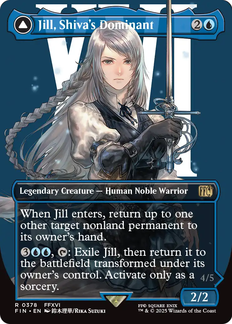 Jill, Shiva's Dominant (Borderless) (FIN-378) - FINAL FANTASY: (enchantment)