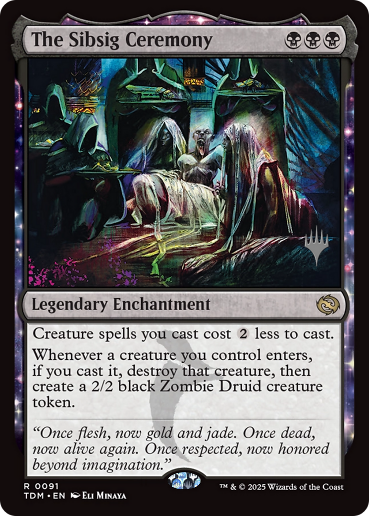 The Sibsig Ceremony (PPTDM-091) - Promo Pack: Tarkir: Dragonstorm: (enchantment) Foil