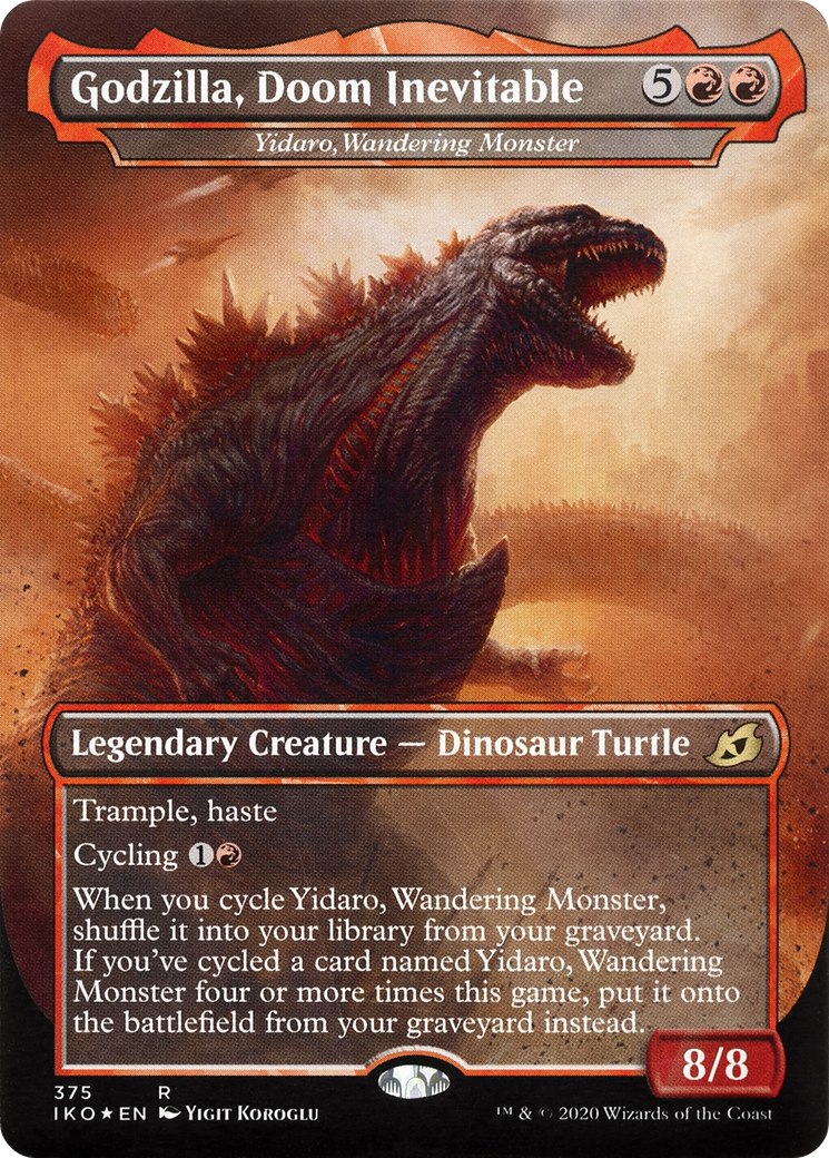 Godzilla, Doom Inevitable - Yidaro, Wandering Monster (IKO-375) - Ikoria: Lair of Behemoths / Godzilla, Doom Inevitable (Borderless) Foil