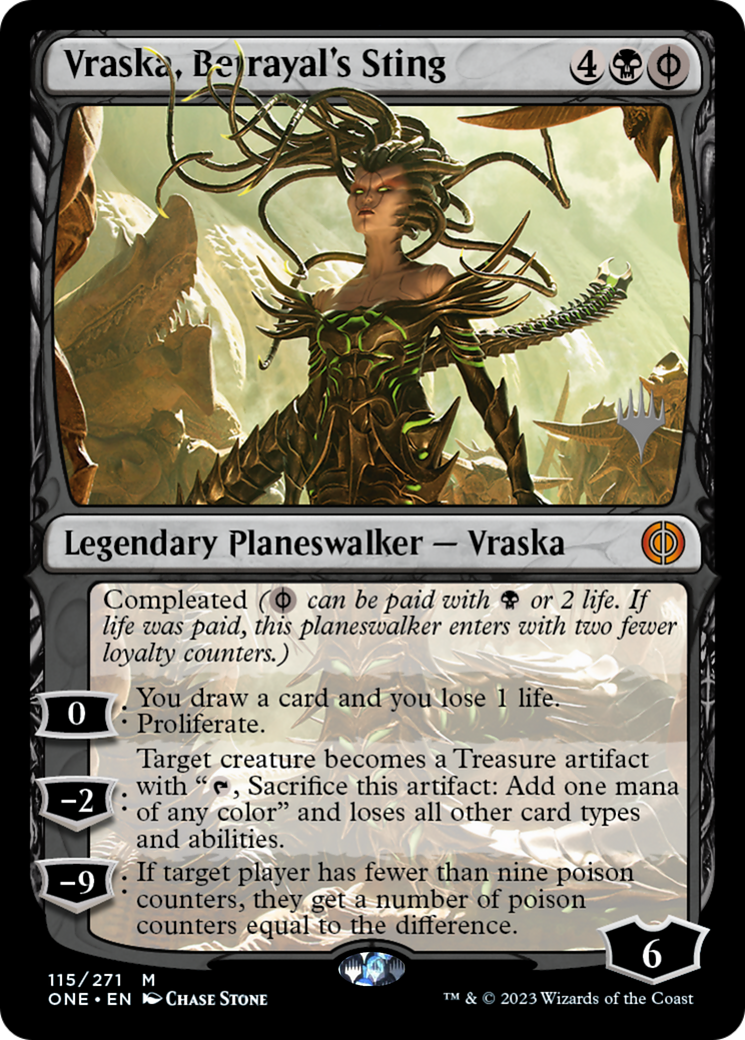 Vraska, Betrayal's Sting (PPONE-115) - Phyrexia: All Will Be One Promos