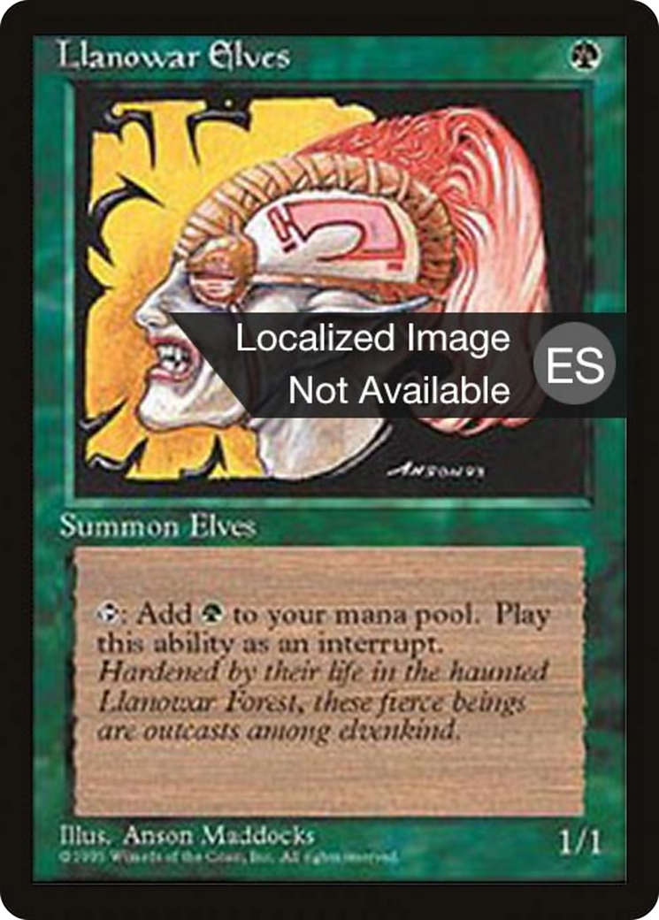 Llanowar Elves (4BB-145) - Fourth Edition Foreign Black Border