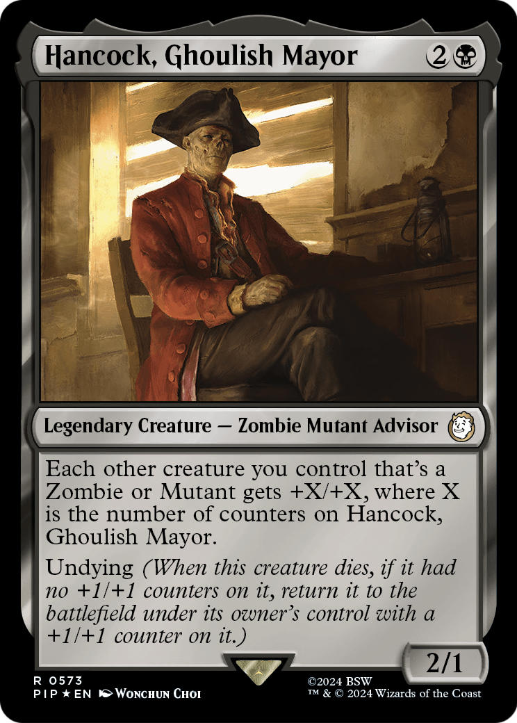 Hancock, Ghoulish Mayor (Surge Foil) (PIP-573) - Fallout Foil