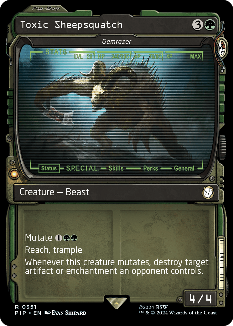 Toxic Sheepsquatch - Gemrazer (Showcase) (PIP-351) - Fallout / Toxic Sheepsquatch: (Showcase)