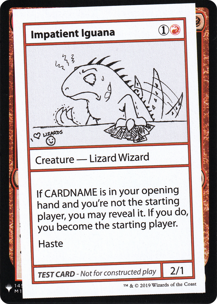 Impatient Iguana (CMB1-) - Mystery Booster Playtest Cards 2019