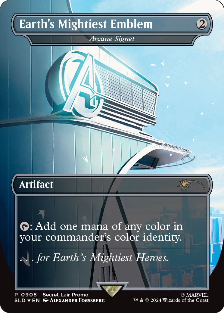 Earth's Mightiest Emblem - Arcane Signet (Rainbow Foil) (SLD-908) - Secret Lair Drop / Earth's Mightiest Emblem (Borderless) Foil