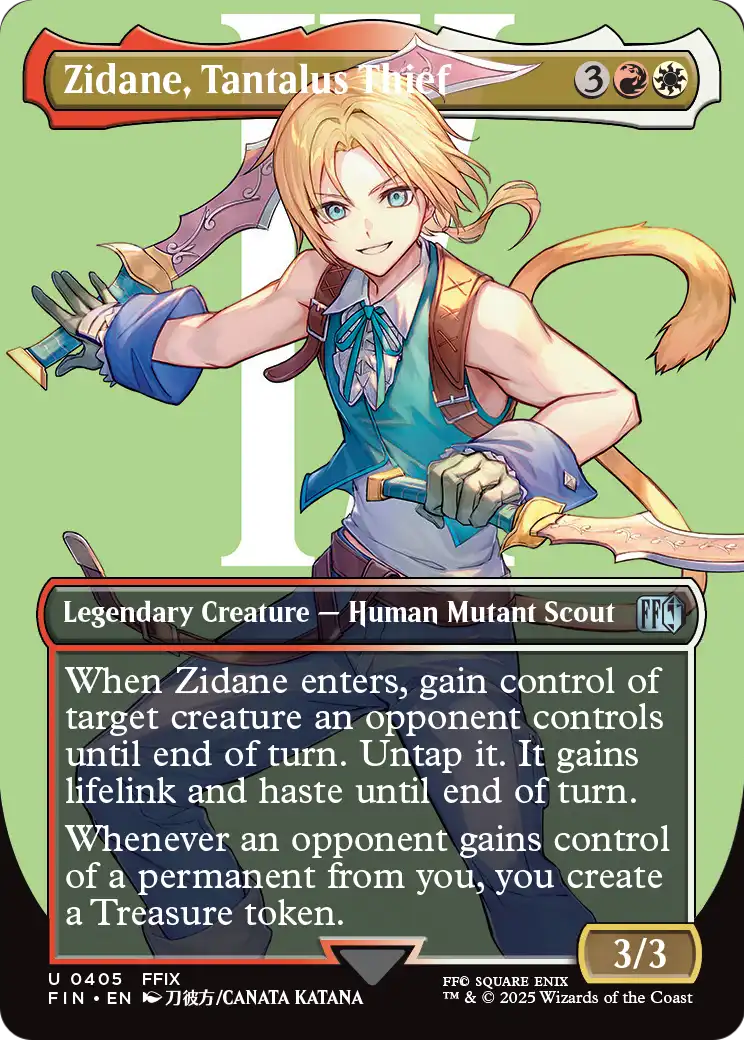 Zidane, Tantalus Thief (Borderless) (FIN-405) - FINAL FANTASY Foil