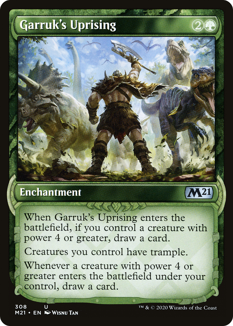 Garruk's Uprising (Showcase) (M21-308) - Core Set 2021: (Showcase) Foil