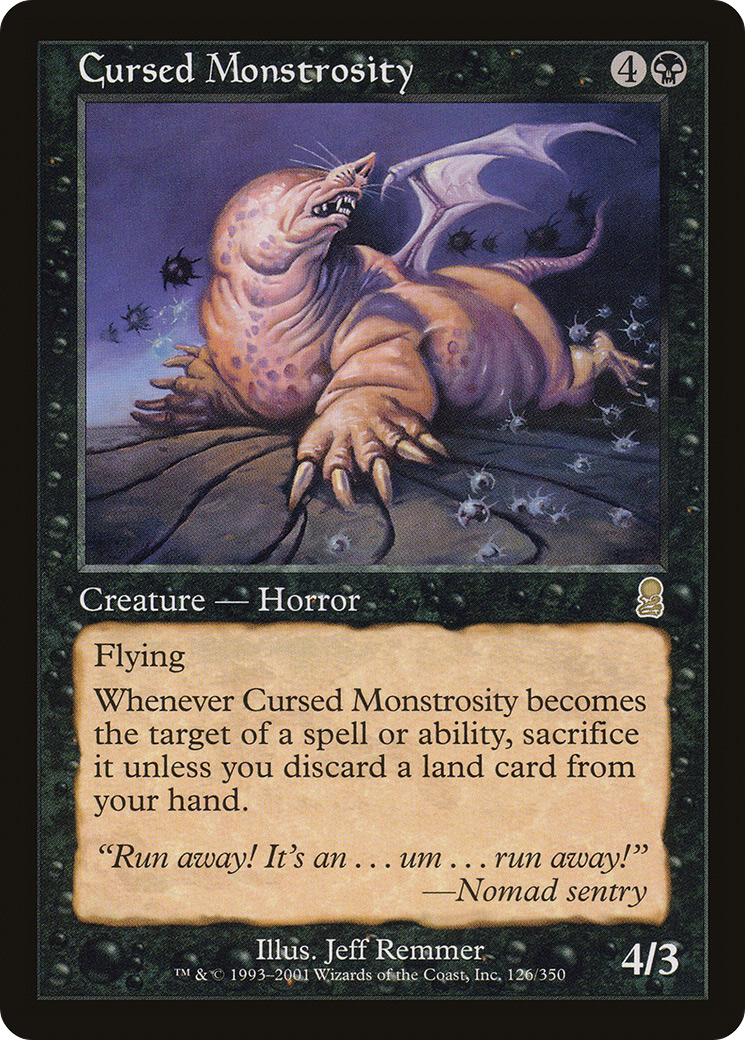 Cursed Monstrosity (ODY-126) - Odyssey Foil