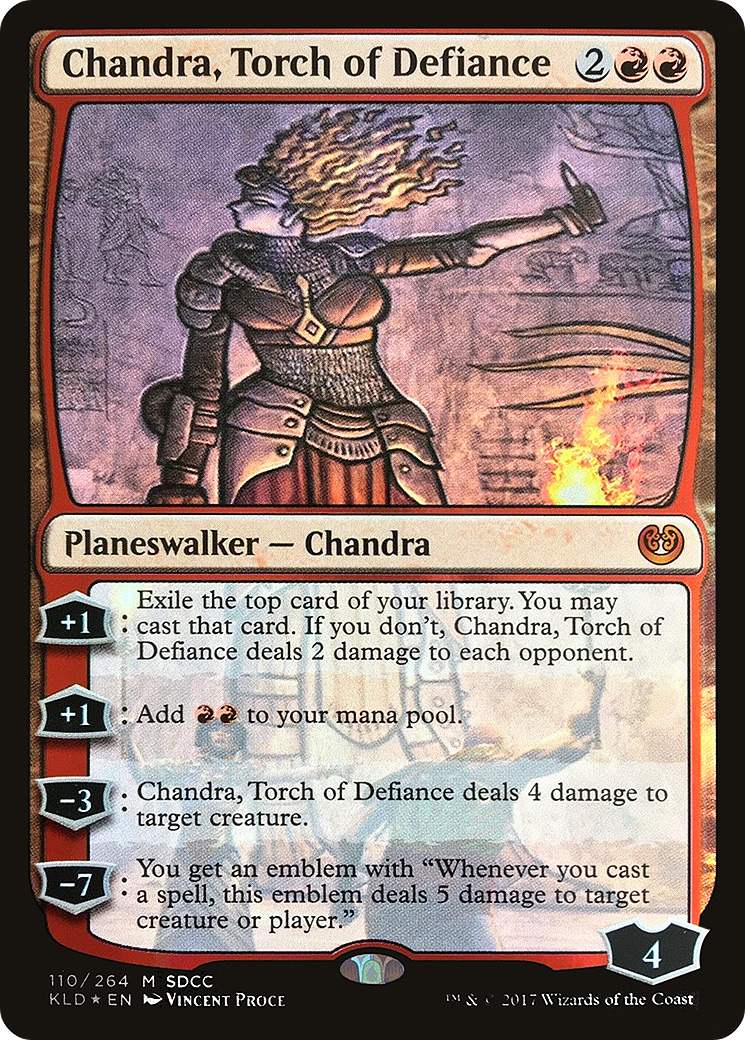 Chandra, Torch of Defiance (SDCC 2017 Exclusive) (MEDIA-110) - San Diego Comic-Con 2017 Foil