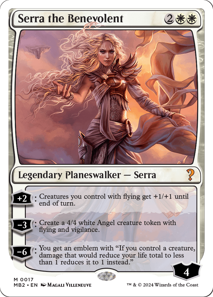 Serra the Benevolent (White Border) (MB2-017) - Mystery Booster 2