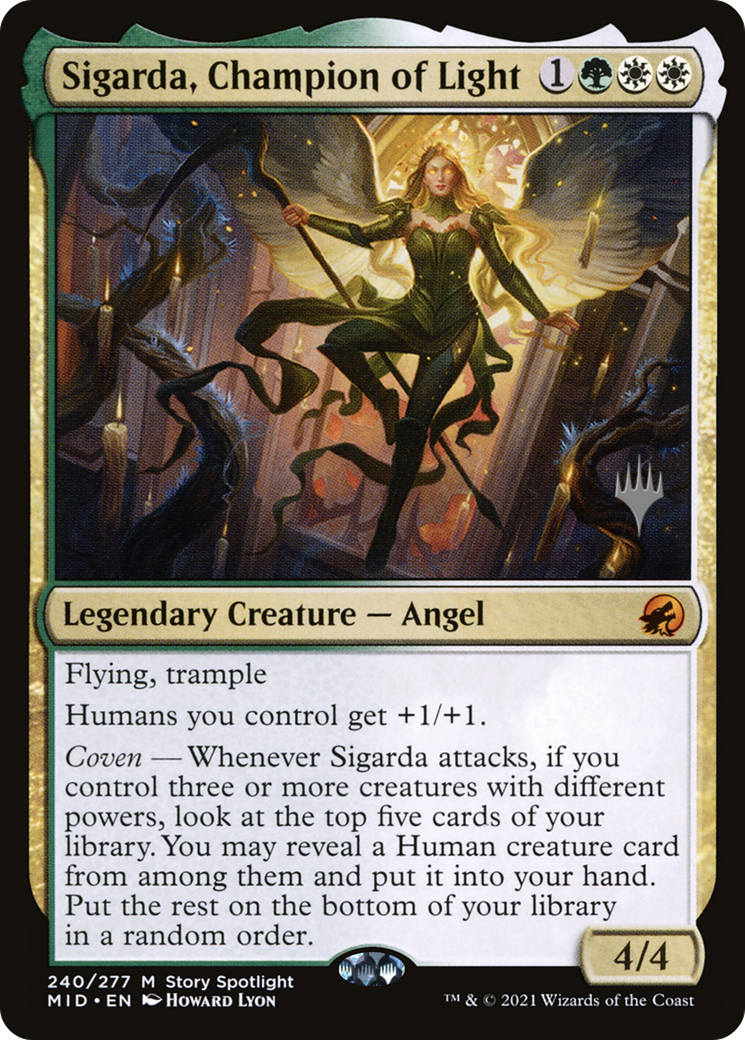 Sigarda, Champion of Light (PPMID-240) - Innistrad: Midnight Hunt Promos