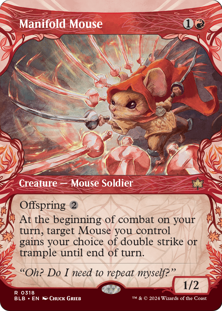 Manifold Mouse (Showcase) (BLB-318) - Bloomburrow: (Showcase) (Borderless)
