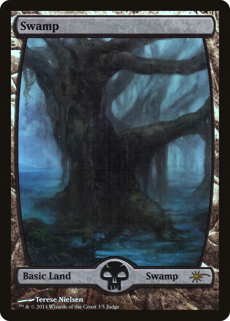 Swamp - Full Art (3) (JDG-003) - Judge Gift Cards 2014 Foil