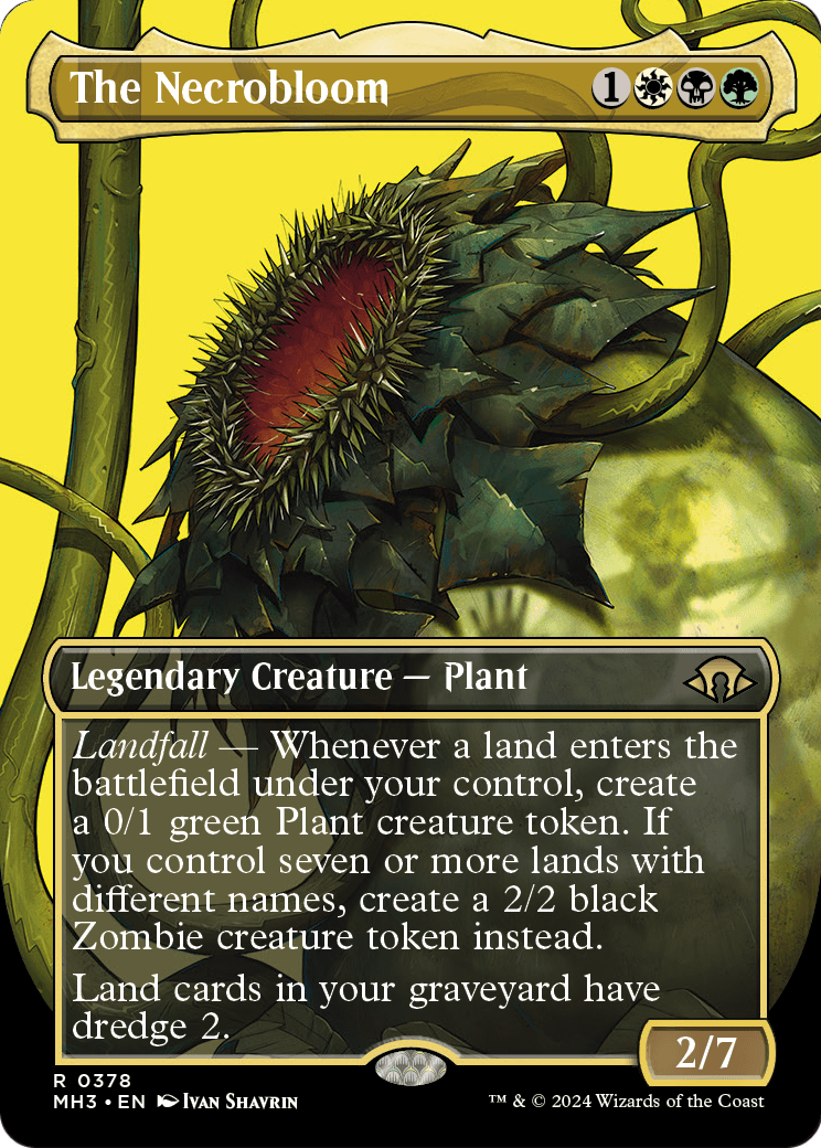 The Necrobloom (Borderless) (MH3-378) - Modern Horizons 3