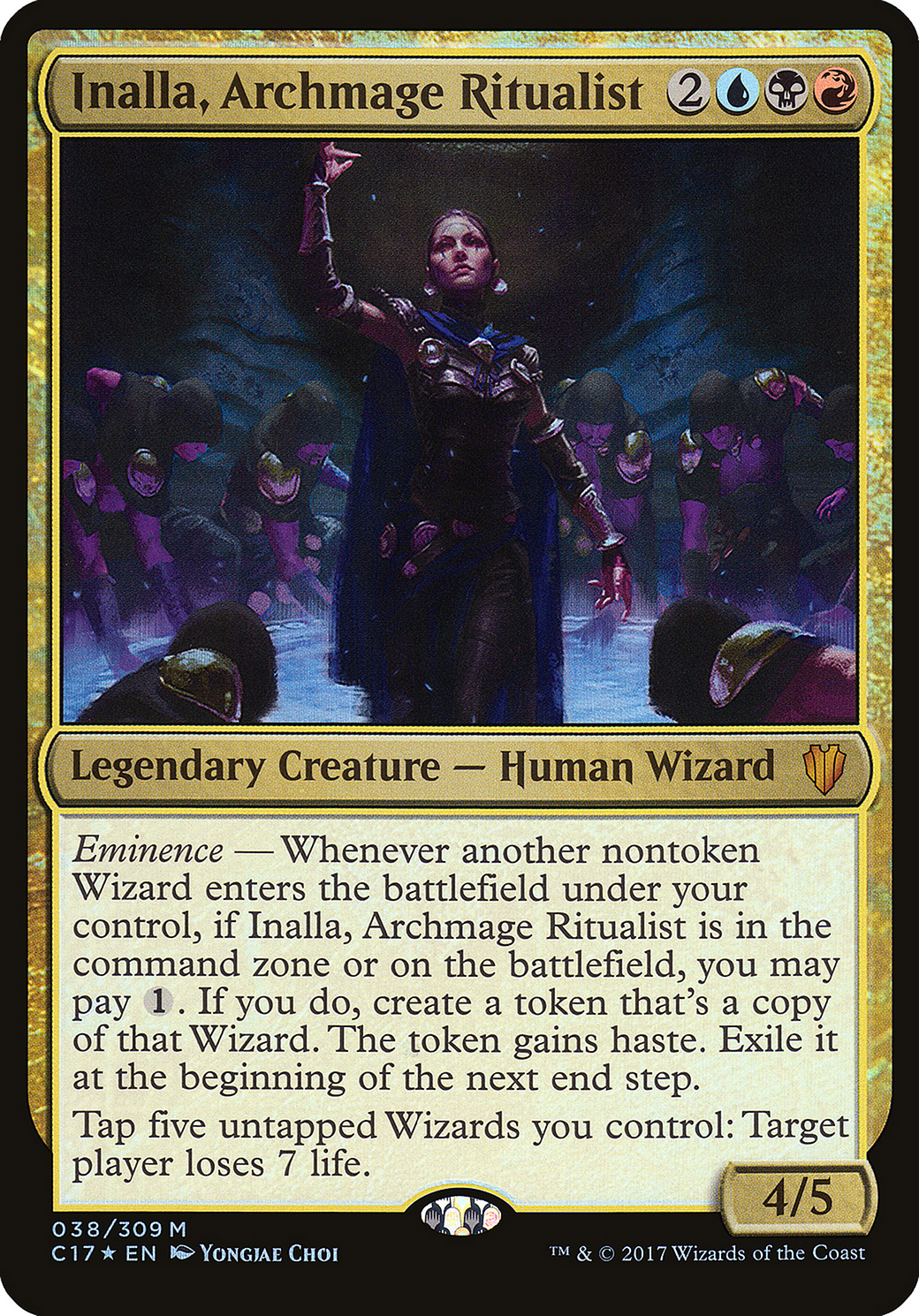 Inalla, Archmage Ritualist (Commander 2017) (OVER-038) - Commander 2017 Oversized Foil