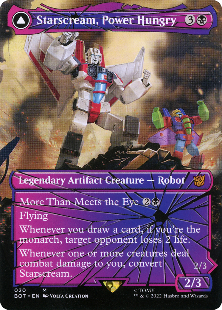 Starscream, Power Hungry (Shattered Glass) (BOT-020) - Transformers: (shatteredglass, convertdfc) (Borderless)