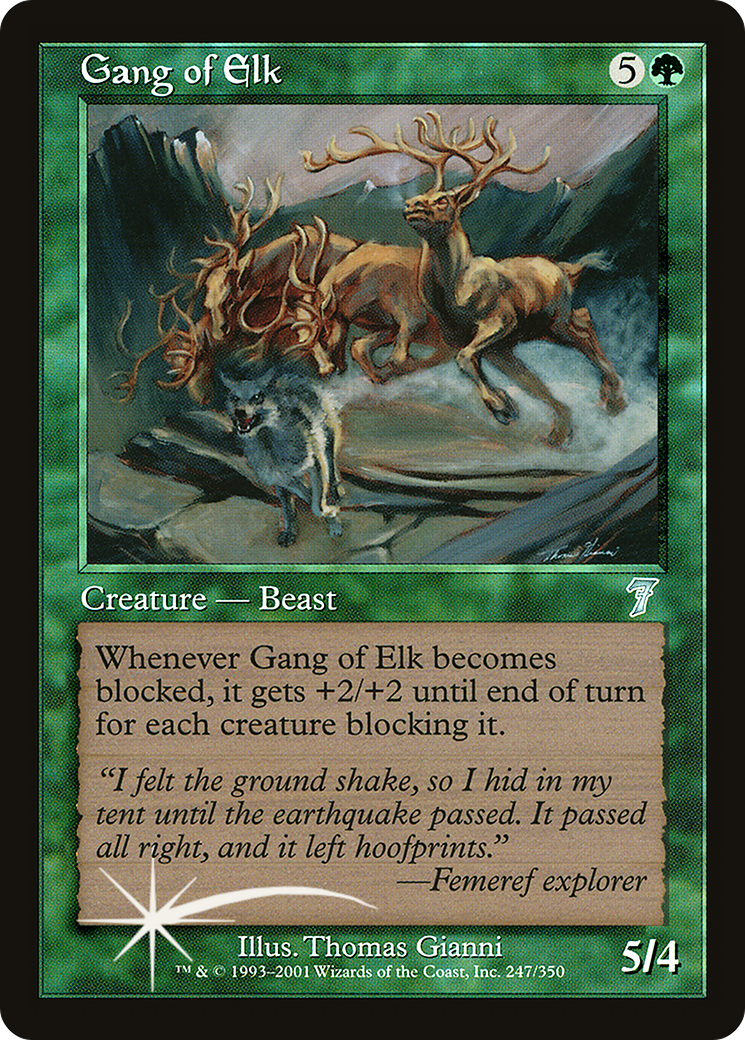 Gang of Elk (7ED-247★) - 7th Edition Foil