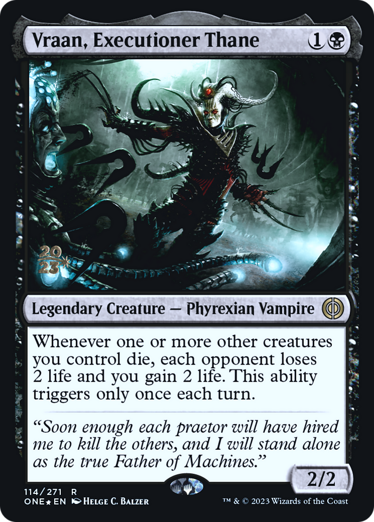 Vraan, Executioner Thane (PRE-114) - Phyrexia: All Will Be One Promos Foil