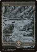 Swamp (Moonlit Land) (Foil Etched) (WPN-410) - Innistrad: Crimson Vow Foil