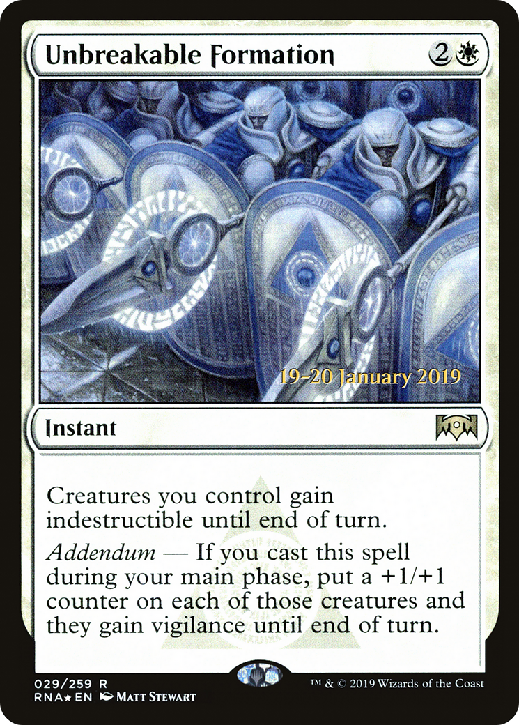 Unbreakable Formation (PRE-29S) - Ravnica Allegiance Promos Foil