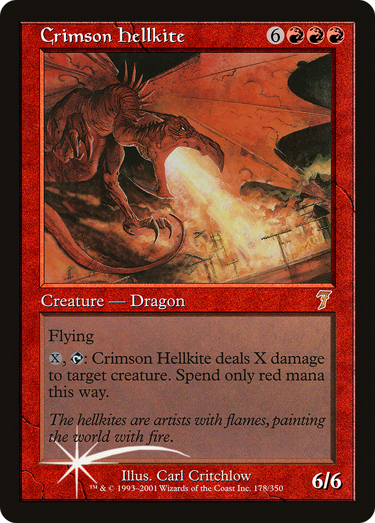 Crimson Hellkite (7ED-178★) - 7th Edition Foil
